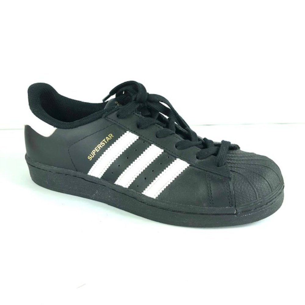 Adidas Superstar La Marque Ortholite Black White & Gold accents Sneakers 5.5 M